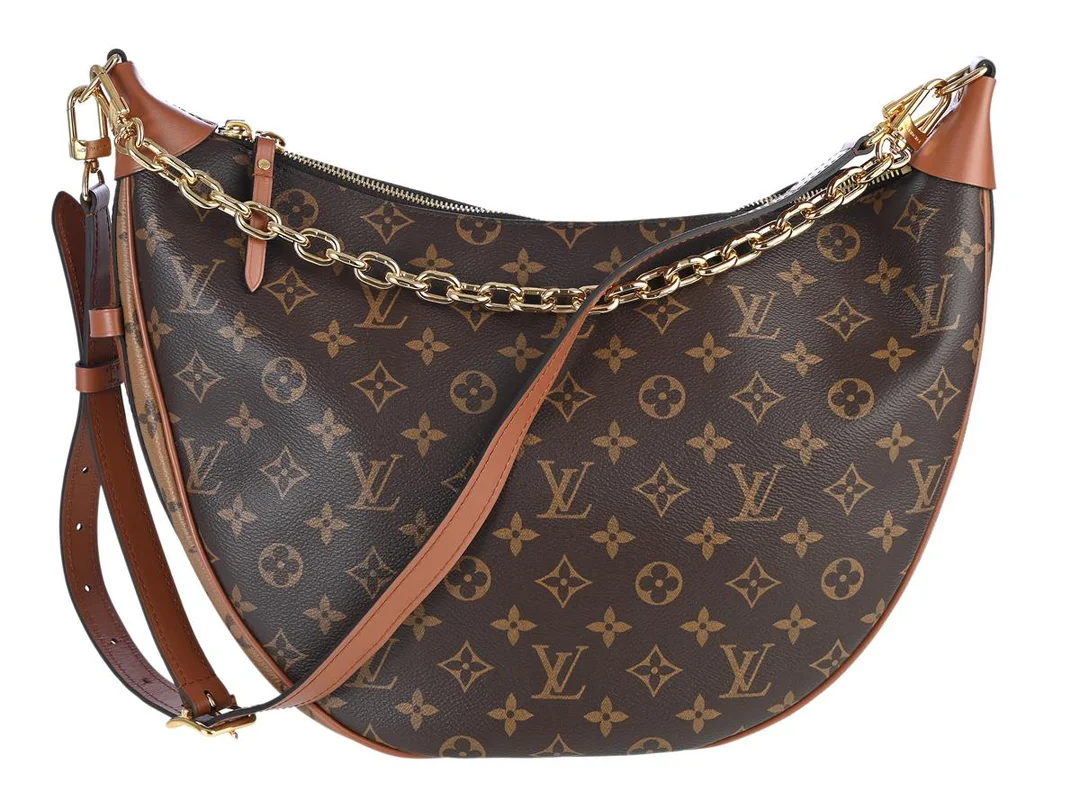 LOUIS VUITTON, VÄSKA, Loop Hobo Bag, Monogram Canvas Reverse coated canvas, guldfärgade beslag, guldfärgad kedja, 38x26x10 cm, inner pochette, 18x12 cm, avtagbar axelrem, dustbag. Excellent Condition. — Accessoarer/Väskor — Kaplans