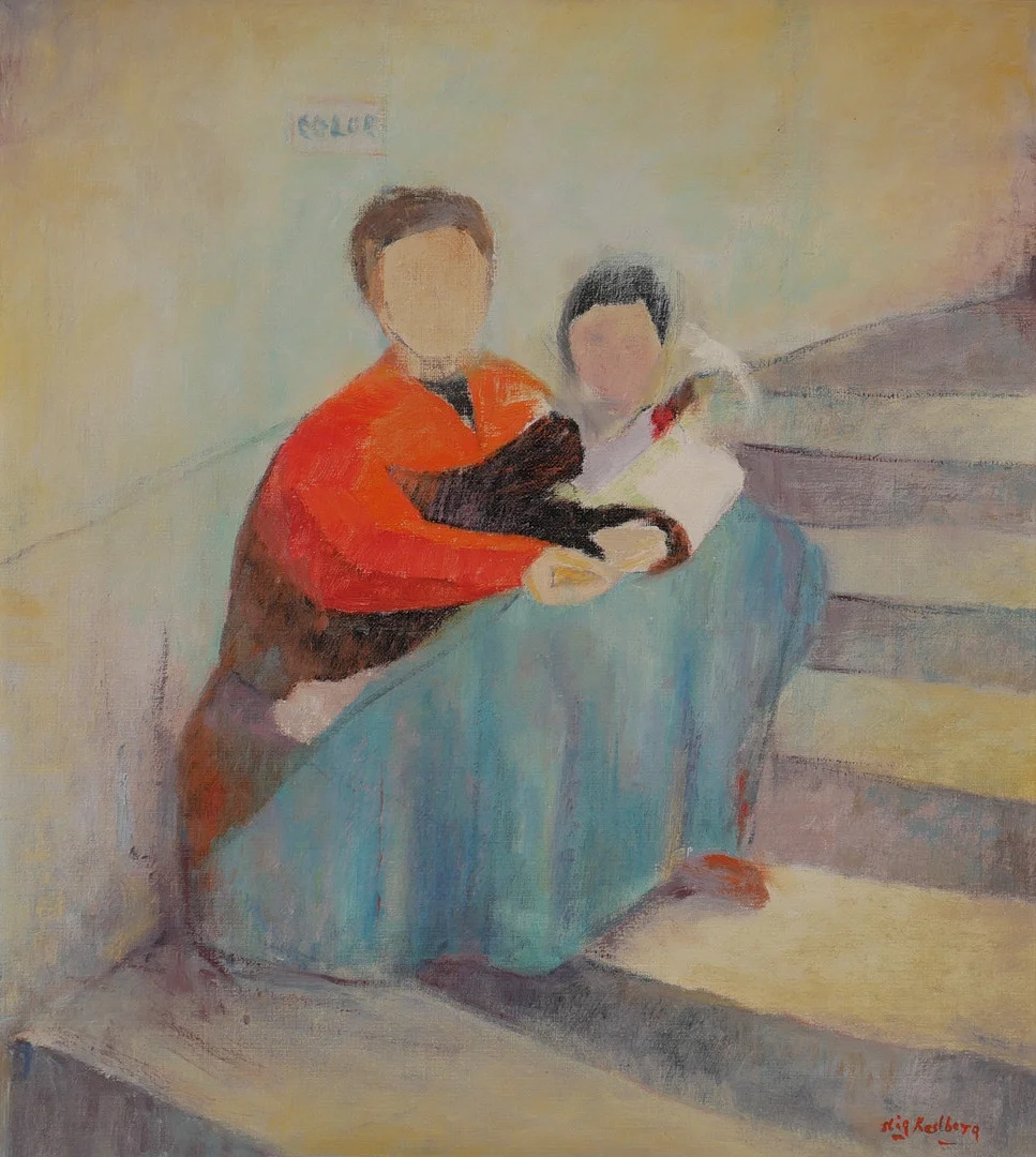 STIG KASTBERG. "Tiggerska Palma Nova", olja på duk, signerad Stig Kastberg. — Paintings — Auktionsfirma Kenneth Svensson i Kalmar