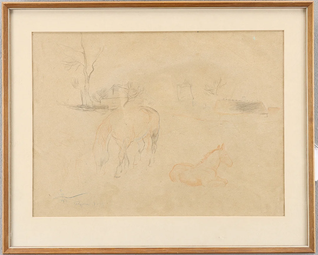 ACKE ÅSLUND. Hästar. — Paintings — Karlstad Hammarö Auktionsverk