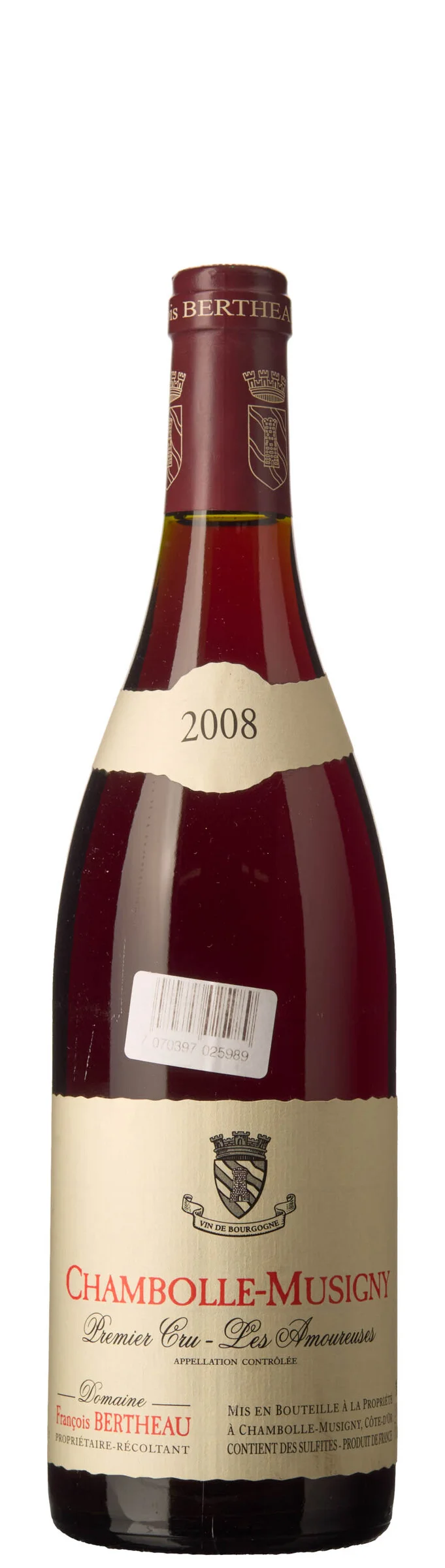 1 x Chambolle-Musigny 1er Cru Les Amoureuses 2008, Francois Bertheau — 1 x Chambolle-Musigny 1er Cru Les Amoureuses 2008, Francois Bertheau — Vin/Vin — Blomqvist