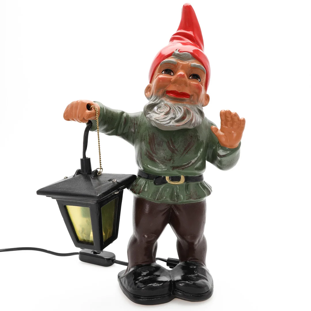 TOMTE med LYKTA, keramik, Heissner, Tyskland. — European — Auktionsmagasinet Vänersborg