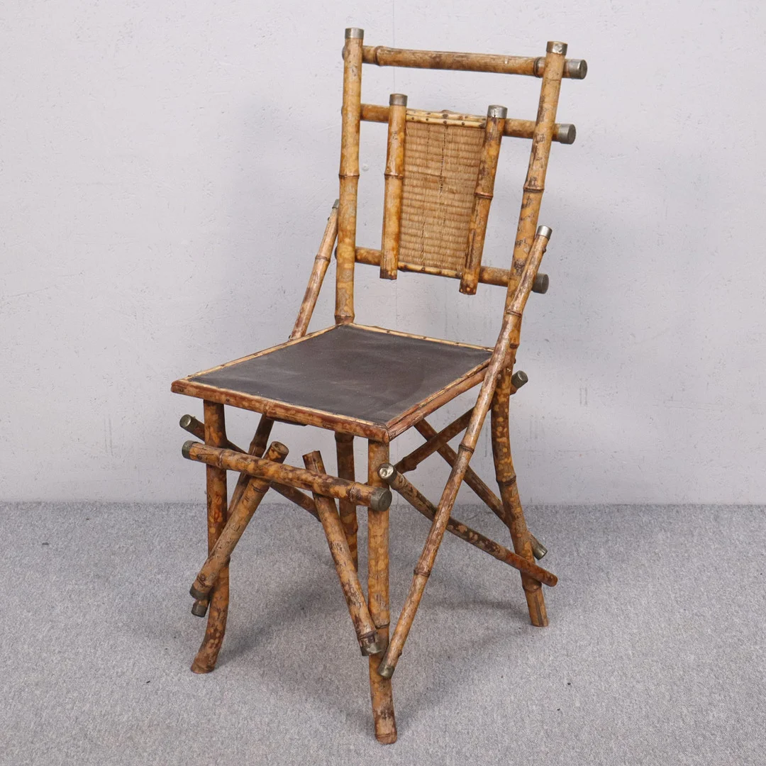 STOL, kolonial stil, bambu med metalldetaljer, runt 1900. — Armchairs & Chairs — Markus Auktioner