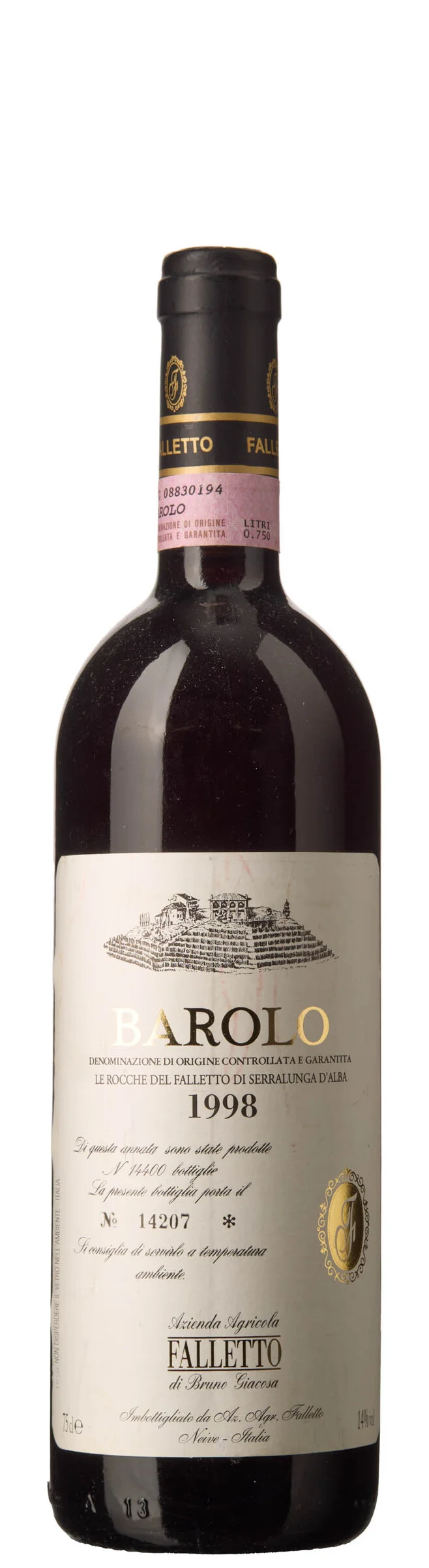1 x Barolo Le Rocche del Falletto di Serralunga d'Alba 1998, Falletto di Bruno Giacosa — 1 x Barolo Le Rocche del Falletto di Serralunga d'Alba 1998, Falletto di Bruno Giacosa — Vin/Vin — Blomqvist