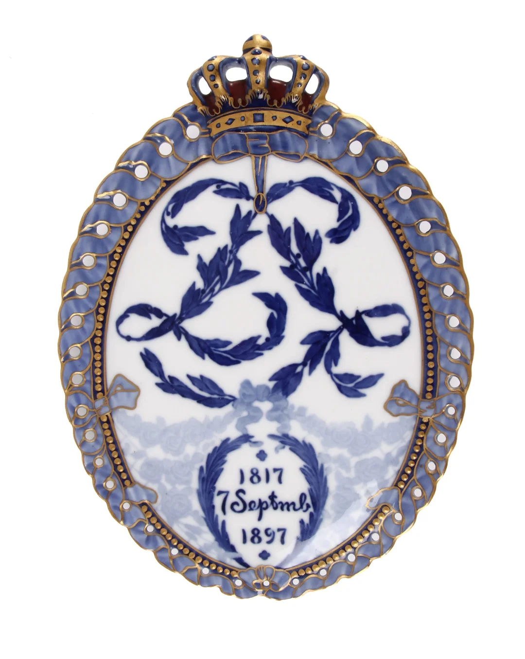 Royal Copenhagen. Queen Louise Memorial Plate 1817-1897. — Glass, porcelain and ceramics/Other glass, porcelain and ceramics — Lauritz