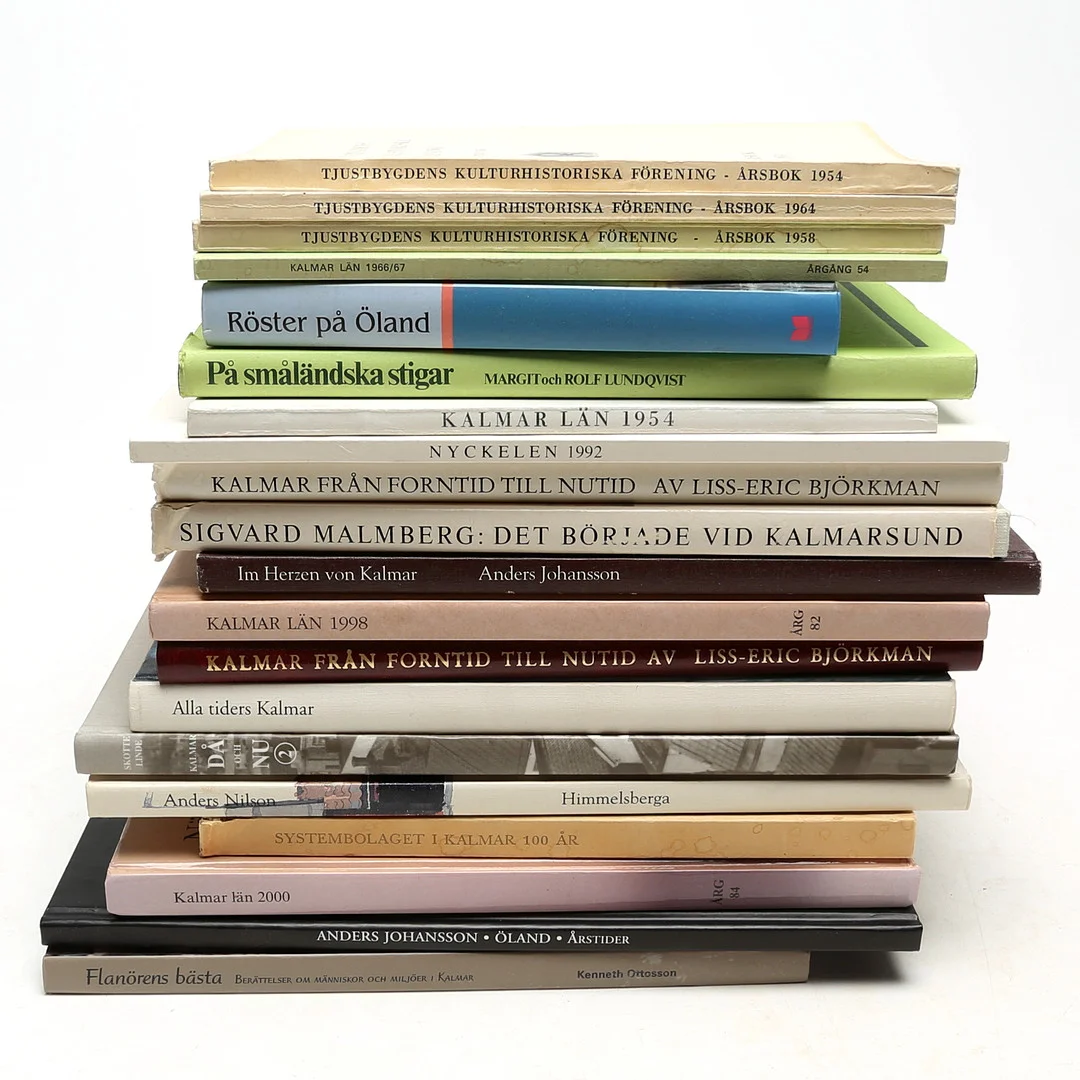 HEMBYGDSBÖCKER 20 st, Kalmar/Öland. — Books — Kalmar Auktionsverk