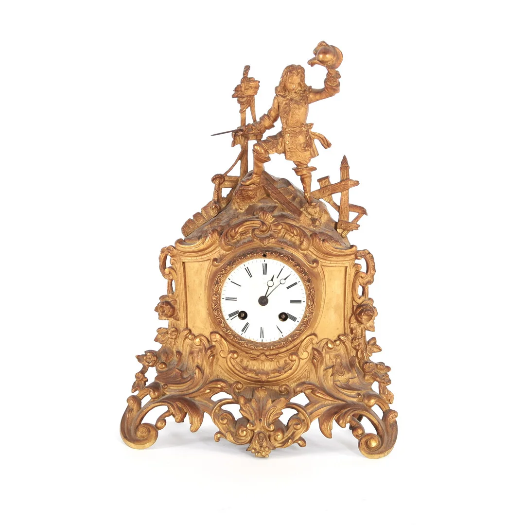 BORDSUR, Rollin à Paris, Frankrike 1800-talets slut. — Mantel clocks — Auktionsverket Engelholm