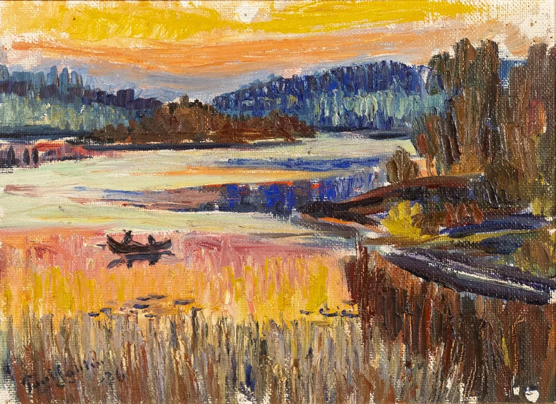 PAUL SAHLIN. Olja på pannå, fjällmotiv, signerad, daterad -36. — Paintings — Karljohan Auktioner