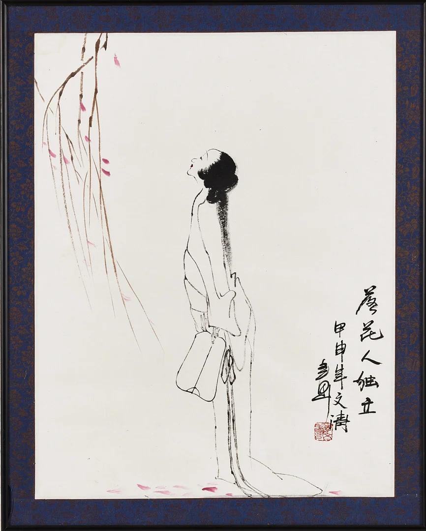 WANG XIJING (FÖDD 1946). Figurscen, tusch. — Scrolls — Stockholms Auktionsverk Magasin 5