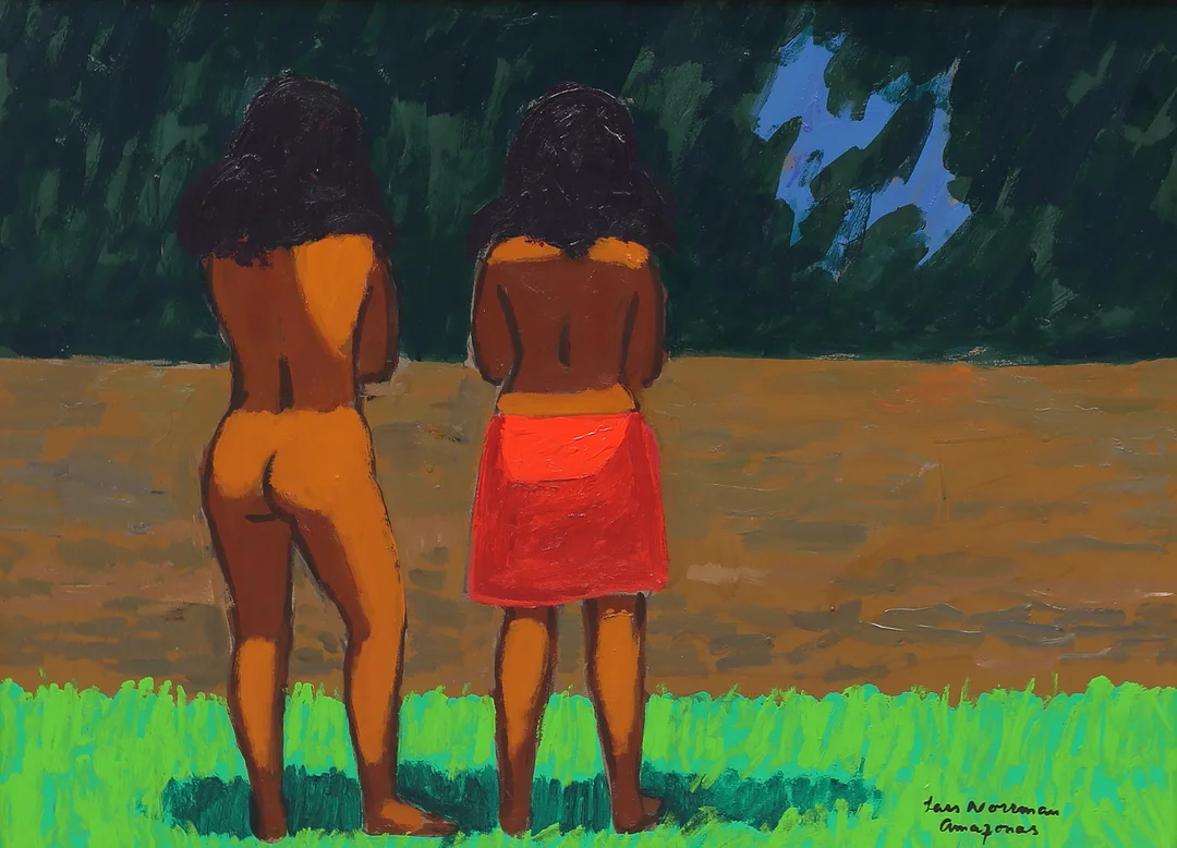 LARS NORRMAN. "Amazonas", olja på pannå, signerad. — Paintings — Gomér & Andersson Linköping