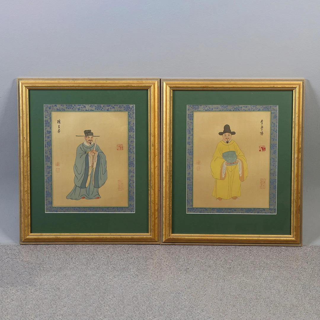 OIDENTIFIERAD KINESISK KONSTNÄR. Gouache på siden, 1900/2000-tal. — Scrolls — Skånes Auktionsverk