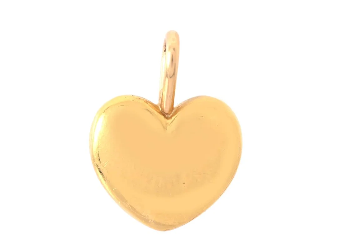 HÄNGE, 23K guld, Alton, hjärta, höjd 1,8 cm, Falköping, år 1979, vikt ca 8,4 g. — Smycken/Hänge — Kaplans