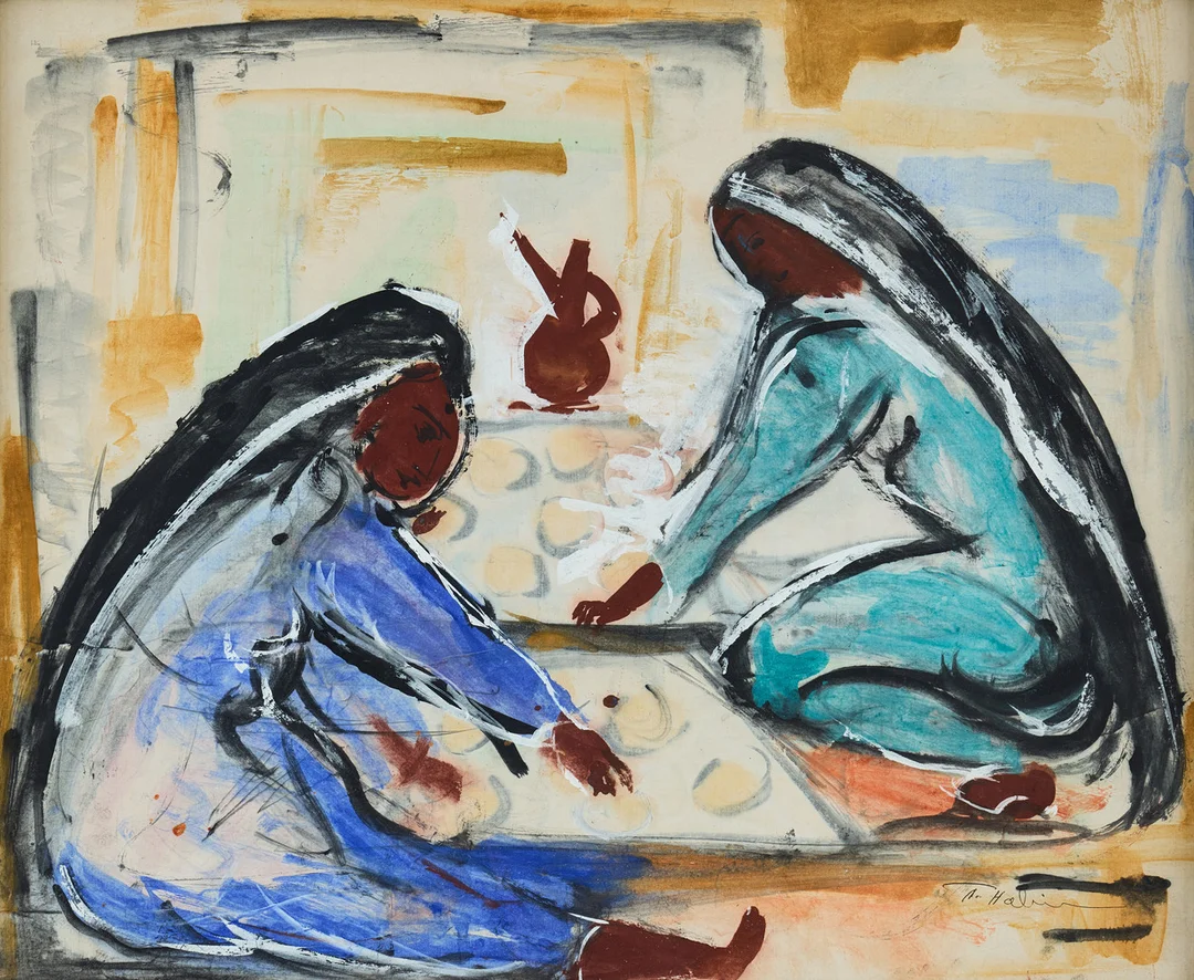 TAHIA HALIM. Figure composition. — Paintings — Stockholms Auktionsverk Fine Art