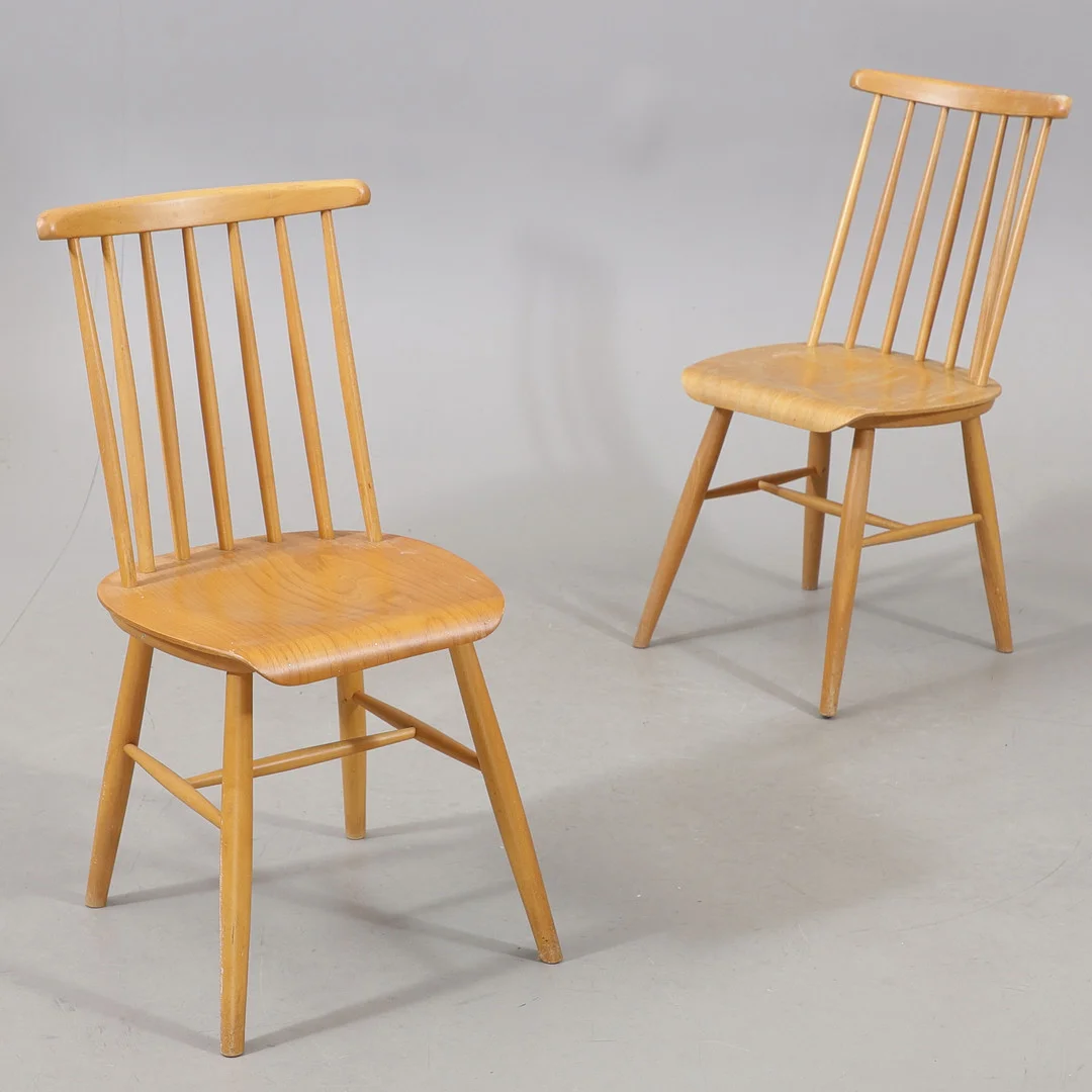PINNSTOLAR, ett par, "Fanett", CTC Asko, Finland, 1960-tal. — Armchairs & Chairs — Växjö Auktionskammare