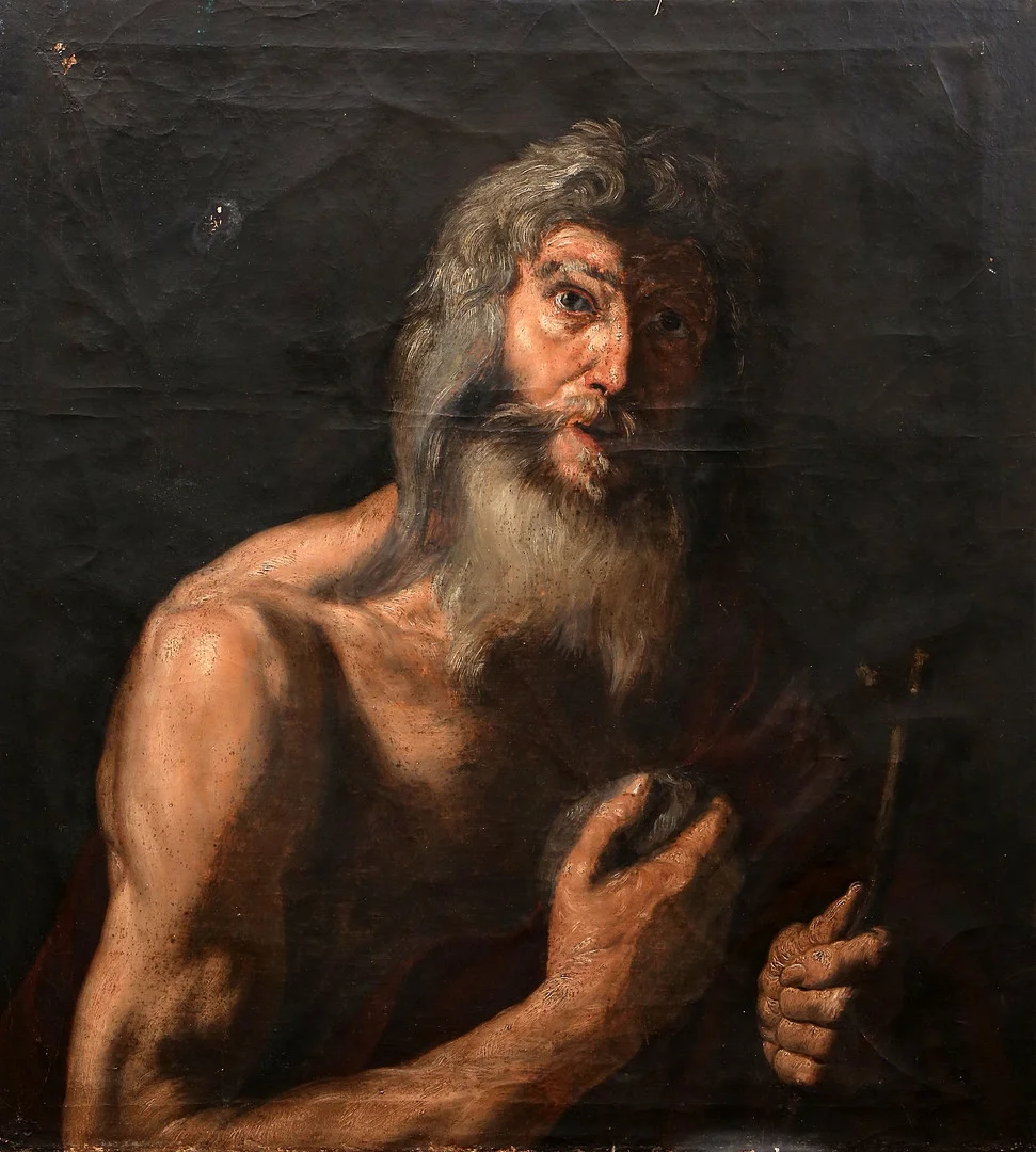 SPANISH SCHOOL, LATE 19TH-EARLY 20TH CENTURY. Saint Jerome in Penitence. — Paintings — Balclis