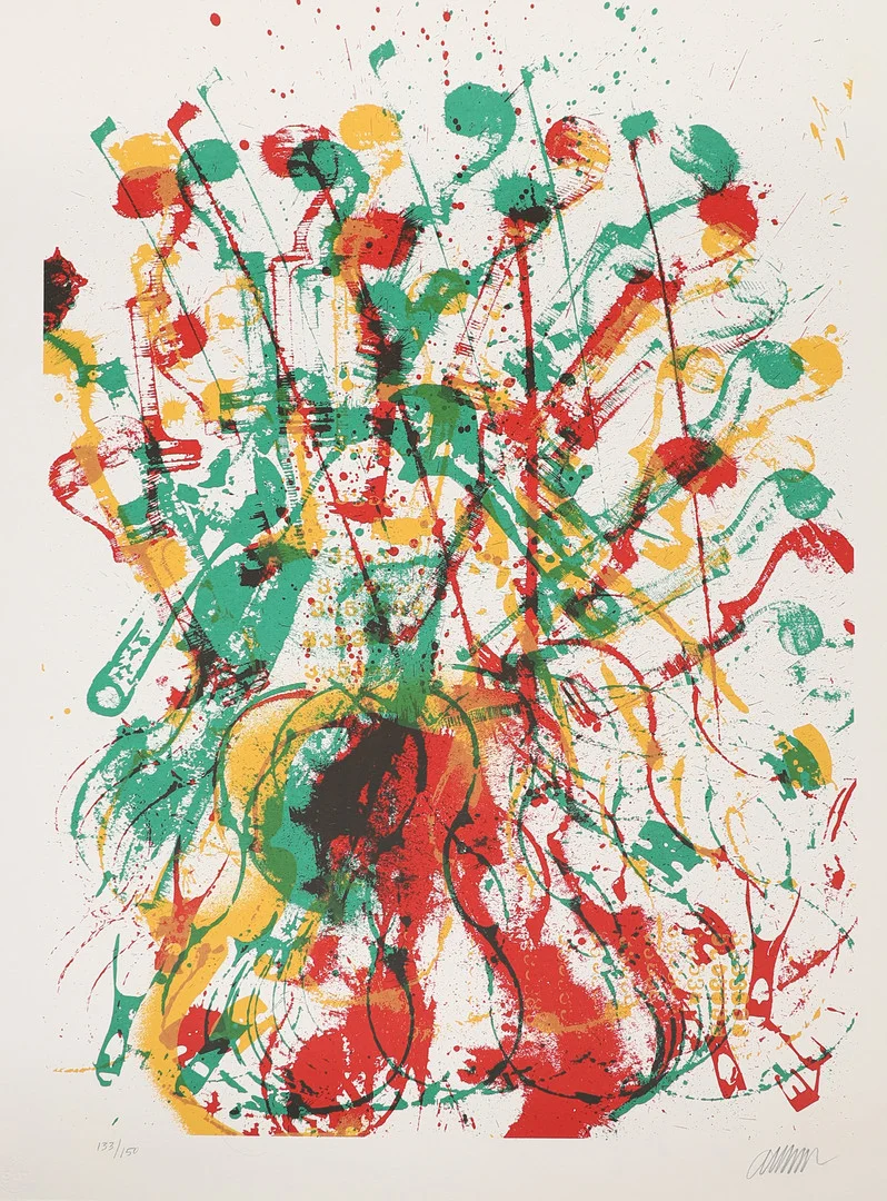 FERNANDEZ ARMAN. "Trio à cordes III", serigrafi, signerad och numrerad 133/150. — Engravings & Prints — Crafoord Auktioner Malmö