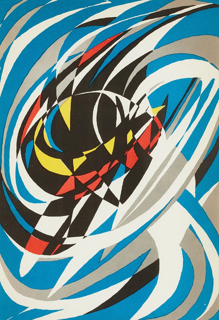 KARL AXEL PEHRSON. efter, Komposition, 1956, färgtryck. — Engravings & Prints — Crafoord Auktioner Stockholm