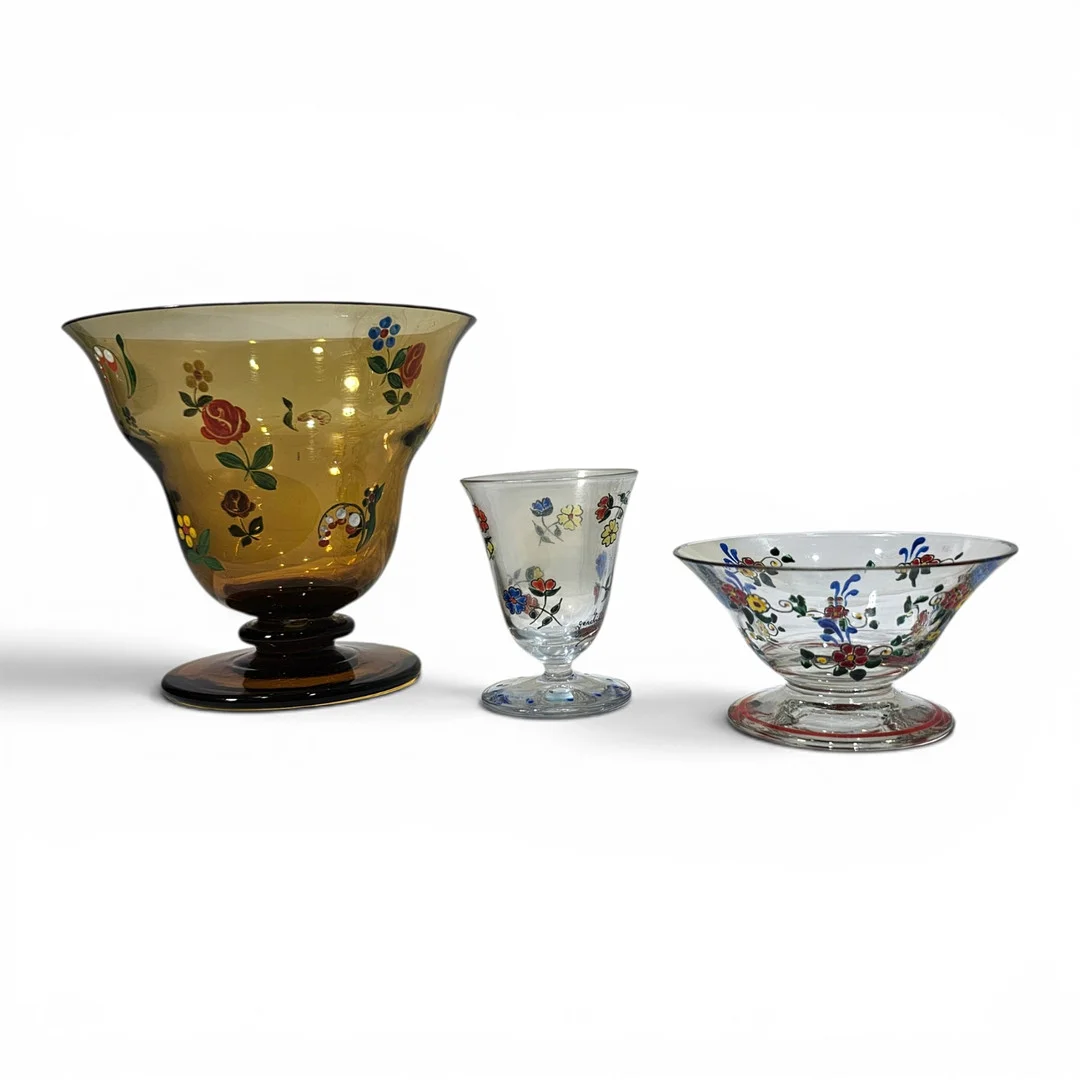 Conjunto de copas en cristal mallorquín años 60. — Utility glass — Arce Auctions