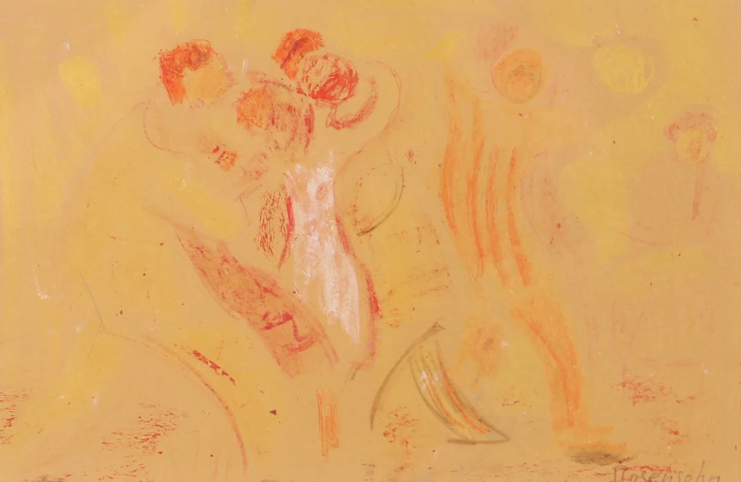 LENNART ROSENSOHN. "Dansen", teckning, signerad Rosensohn. — Drawings — Helsingborgs Auktionskammare