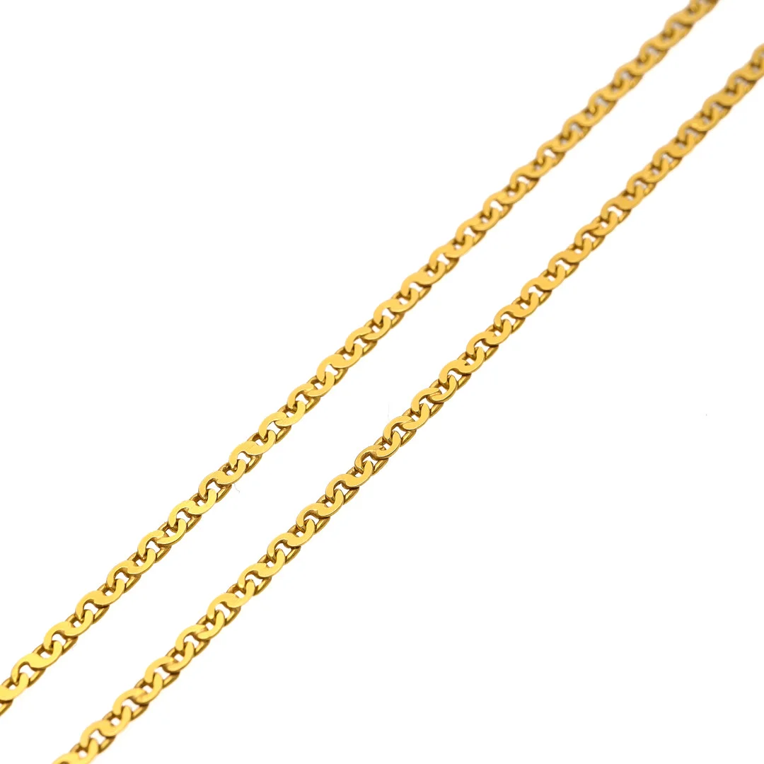 HALSKEDJA, 18 k guld, pressad pansar, importstämpel. — Necklace — Auktionsmagasinet Vänersborg