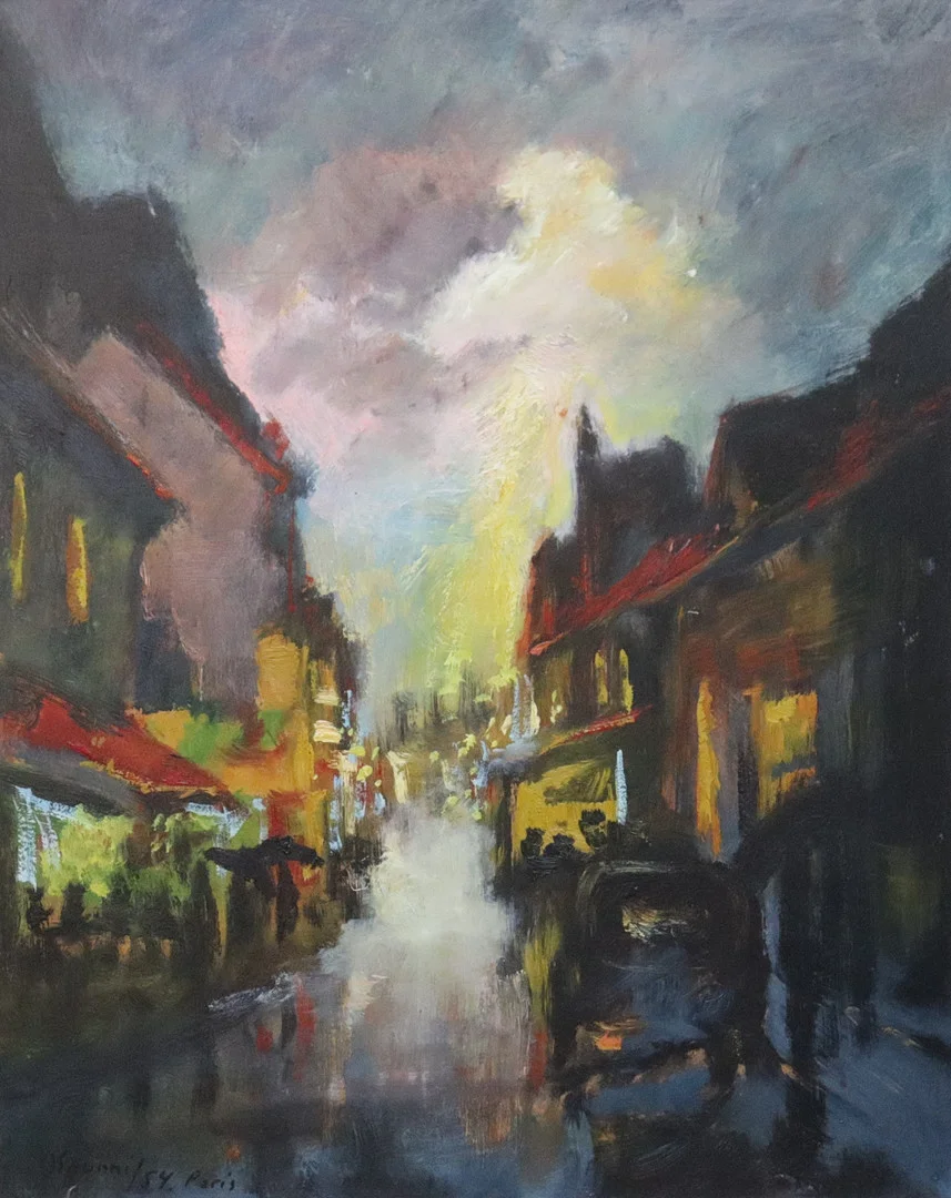 OIDENTIFIERAD KONSTNÄR. olja på duk, Paris. — Paintings — Markus Auktioner