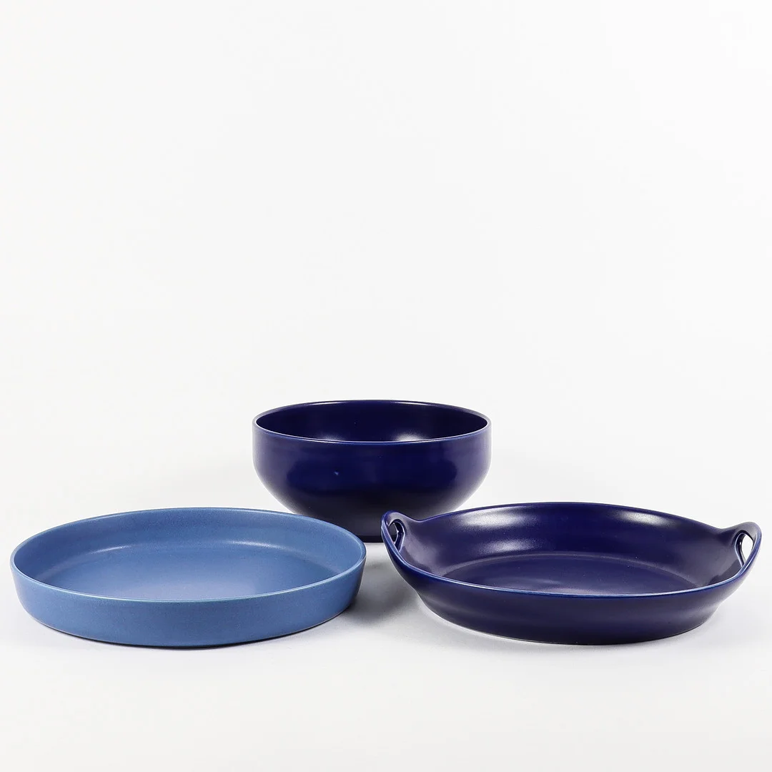 KERAMIK 3 delar Höganäs. — Tableware — Karlstad Hammarö Auktionsverk