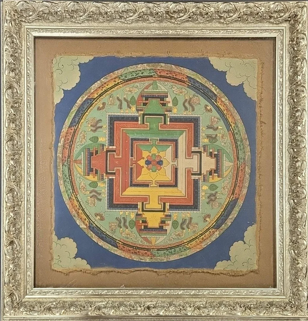 LARGE FRAMED TIBETAN THANGKA. — Other — Chalkwell Auctions