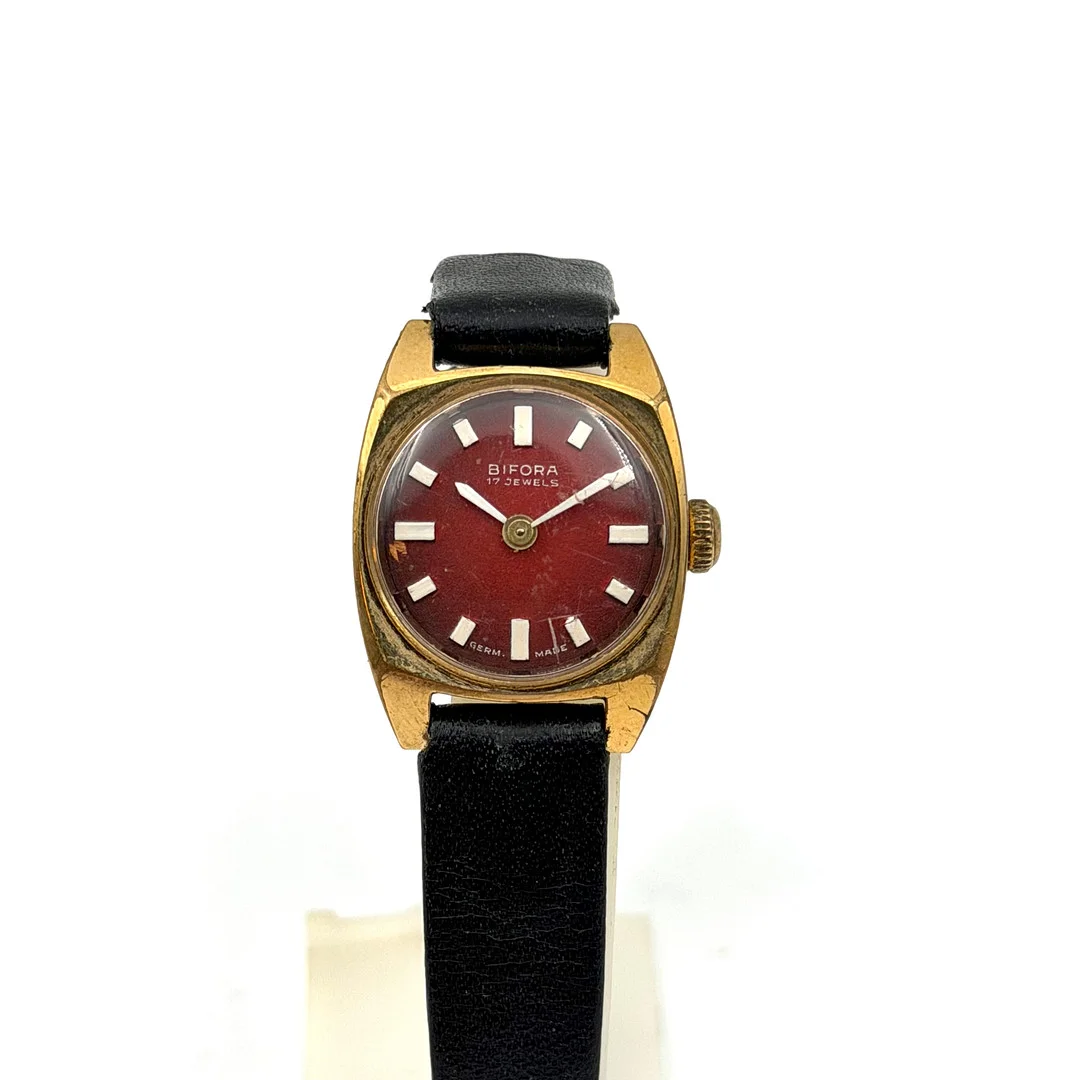 BIFORA, armbandsur, 1960/70-tal, manuell, gulddouble´. — Wristwatches — Skandia Auktion