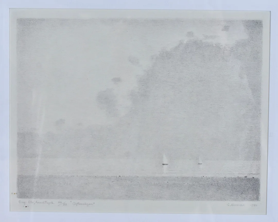 GUNNAR NORRMAN. Litografi, handtryck. — Engravings & Prints — Halmstads Auktionskammare