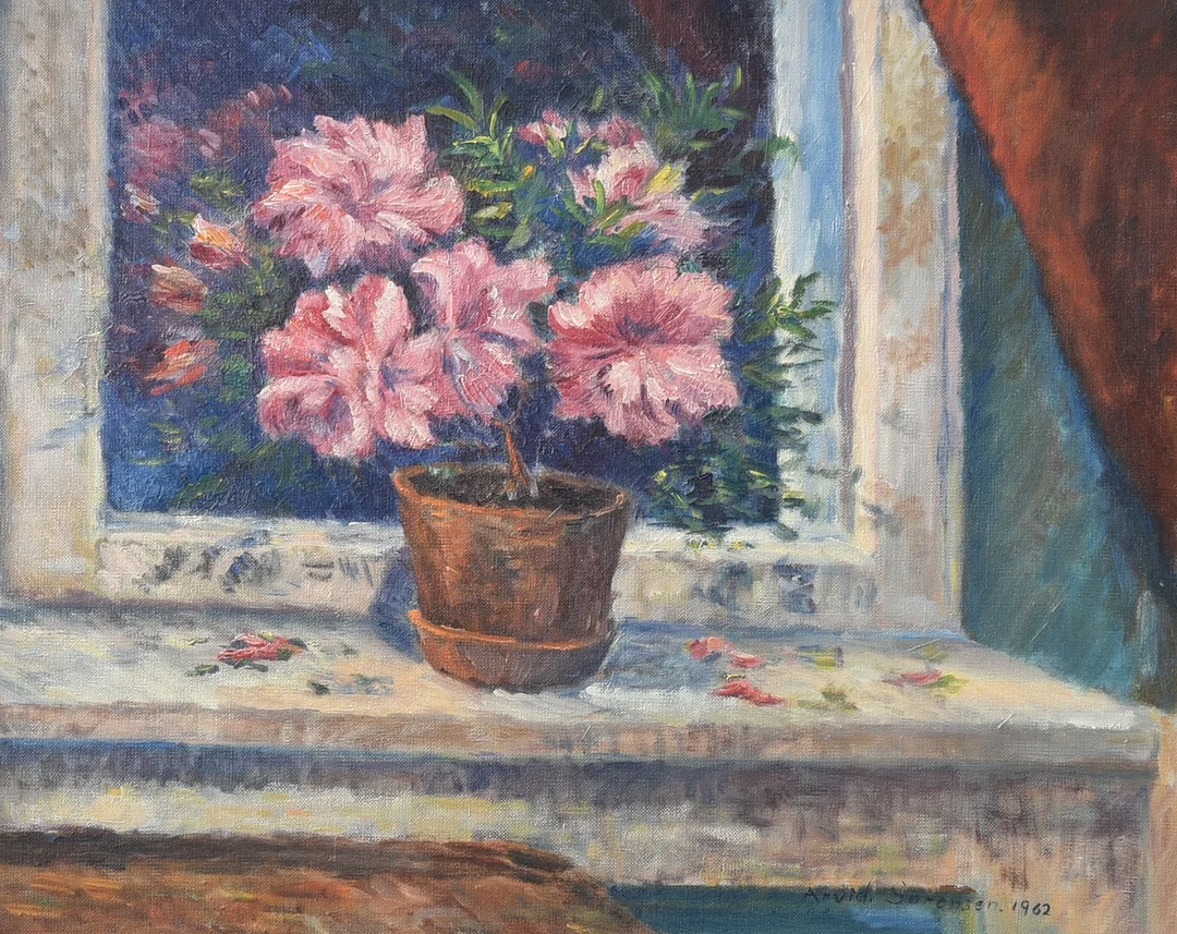 UKENDT KUNSTNER. Still life. Olie på lærred. Signeret Arvid Sørensen, 1962. — Paintings — Sørensen Auktioner