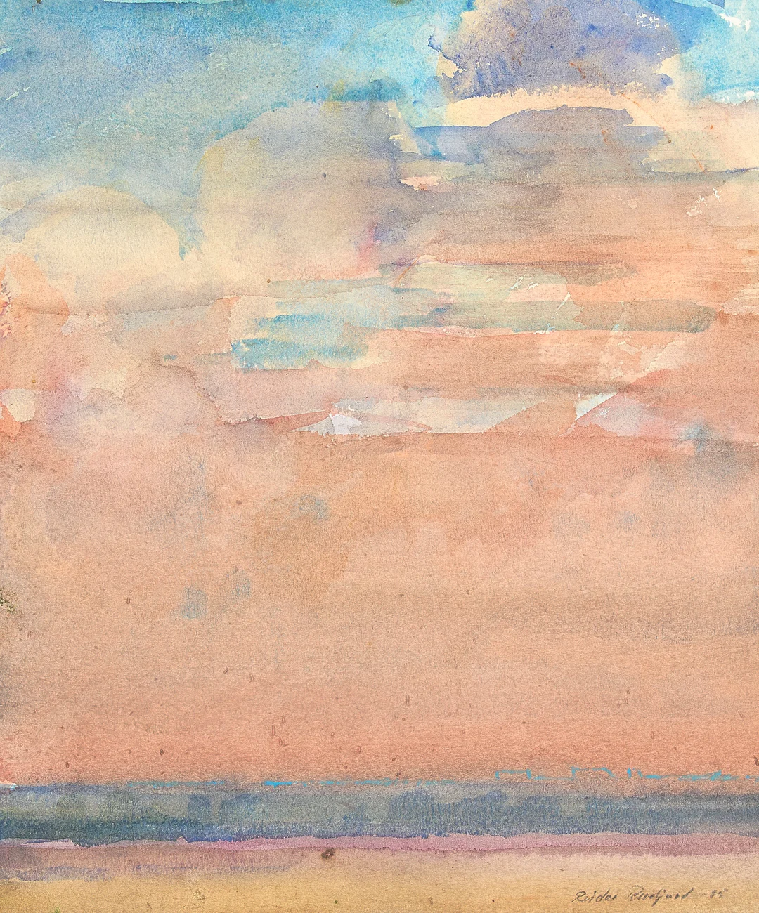 Rudjord, Reidar — Dis over Hellemyra på Lista, 1985 — Kunst/Øvrig billedkunst — Blomqvist