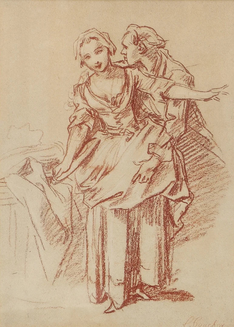 FRANÇOIS BOUCHER. Efter. Litografi, "En förförelse", tryckt signatur. — Engravings & Prints — Ekenbergs Auktioner