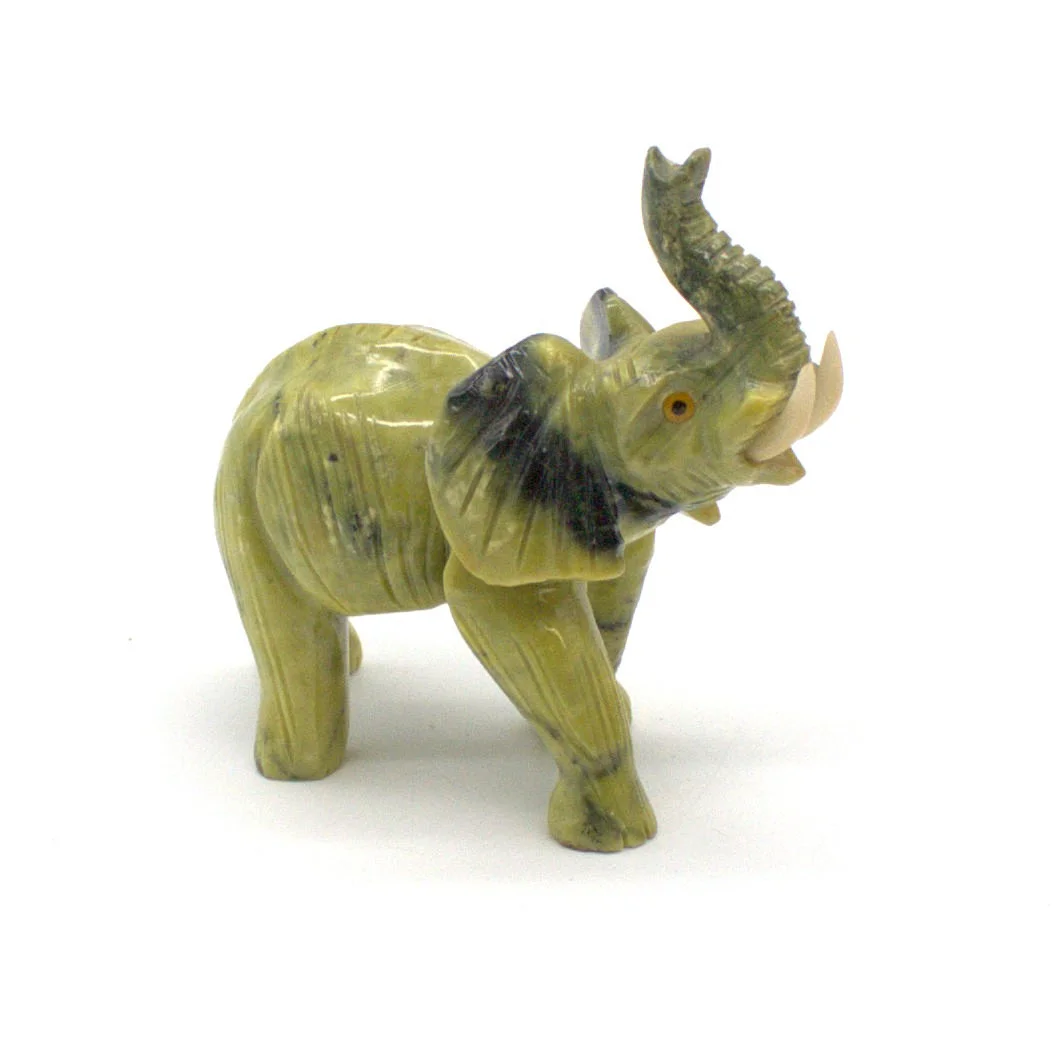 VINTAGE NEPHRIT ELEFAND, STEINSCHNEIDEKUNST/GLYPTIK. — Sculptures & Bronzes — Kunst- und Auktionshaus Kleinhenz