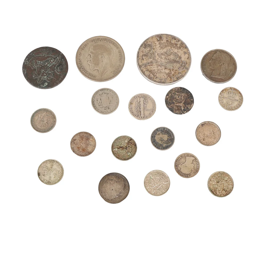 COLLECTION OF SILVER COINS (18). — Coins & Banknotes — Bishop & Miller