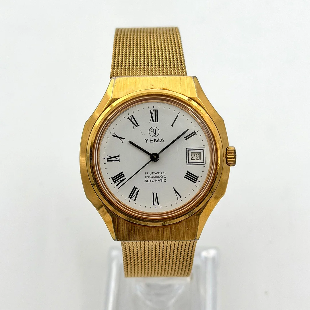 YEMA, armbandsur, 1970-tal, automatic, gulddoublé. — Wristwatches — Skandia Auktion
