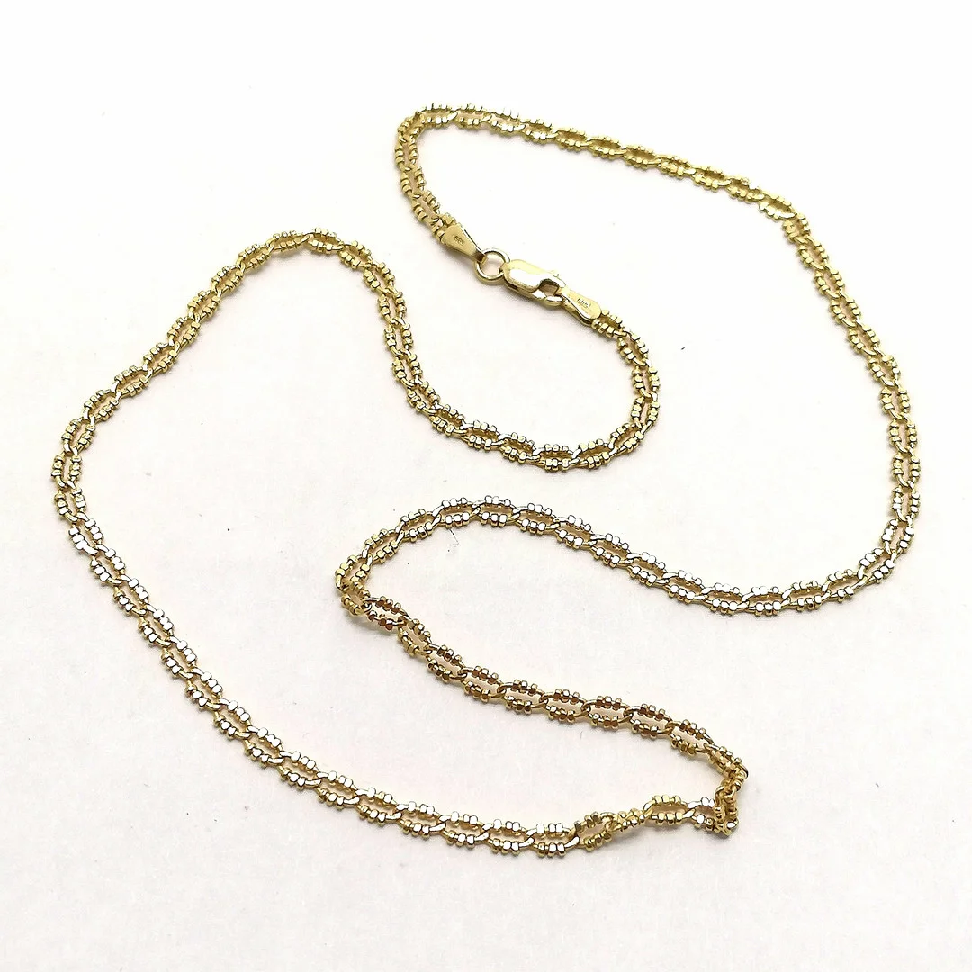 14CT GOLD FANCY LINK 42CM NECKCHAIN. — Necklace — Acreman St Auctioneers & Valuers