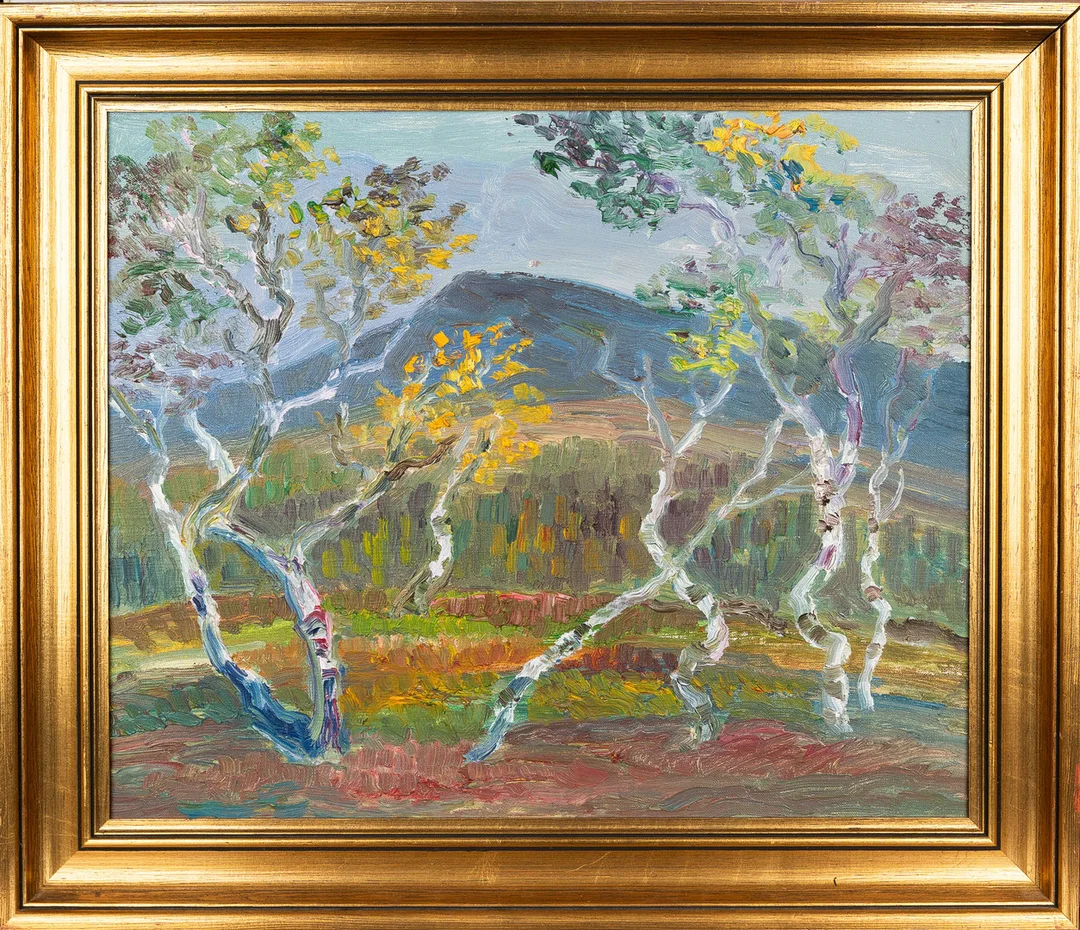 OKÄND KONSTNÄR. Olja på duk, Motiv: Fjälllandskap, Osignerad. — Paintings — Norrlands Auktionsverk