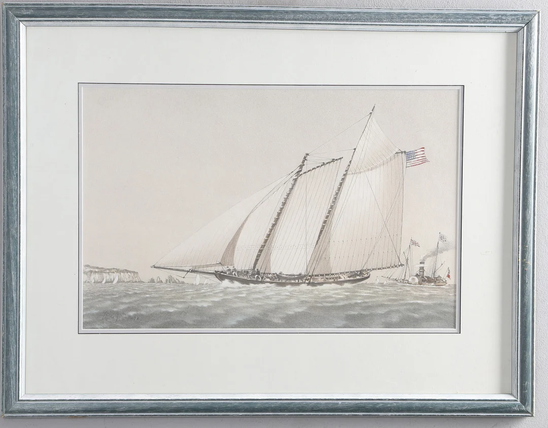 DENYS WREFORD FRSA (20TH CENTURY). THE AMERICA'S CUP. — Paintings — Lawrences Auctioneers