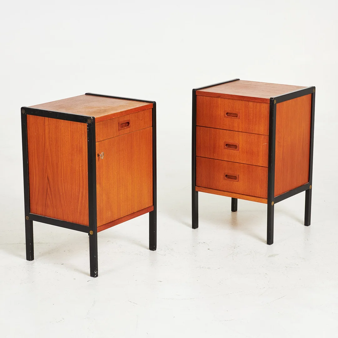 HURTS, 2 st, teak, 1950/60-tal. — Tables — Stockholms Auktionsverk Sickla