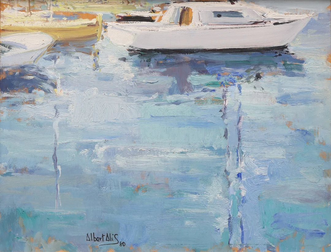 ALBERT ALÍS. Ship in a port. — Paintings — Balclis