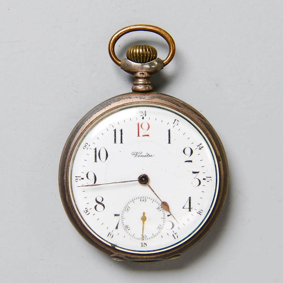 FICKUR, silver, Vineta. — Pocket & Stop Watches — Formstad Auktioner