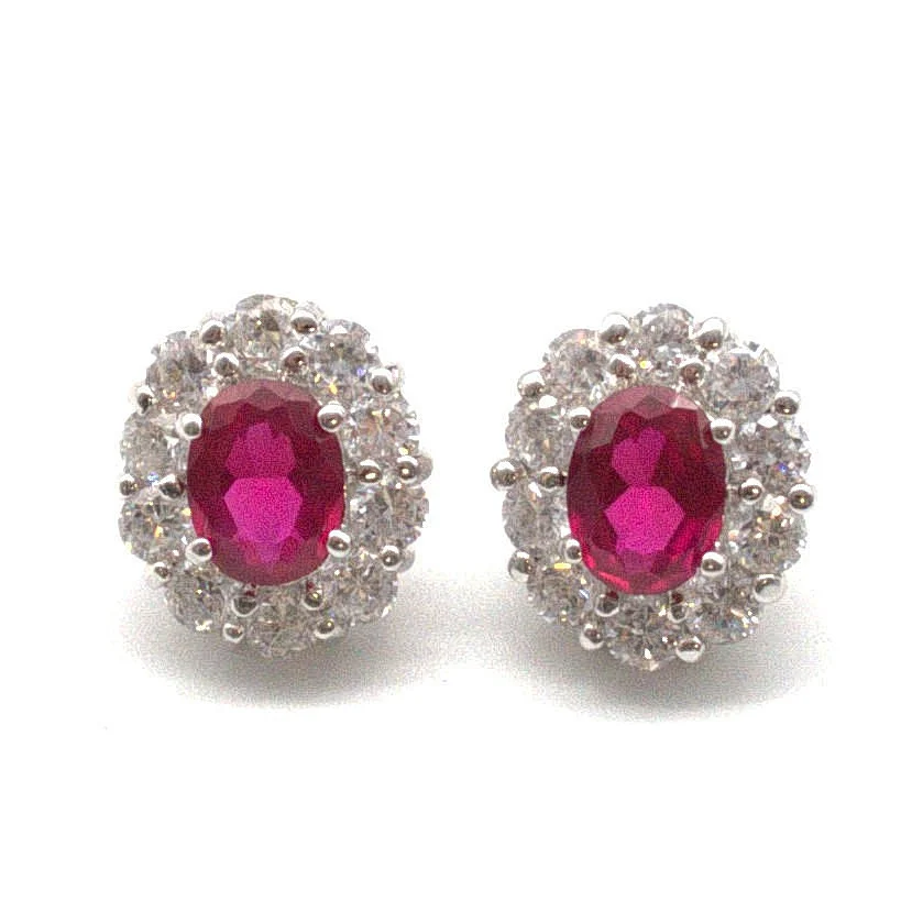 CHRISTIAN&IBANA. RUBINOHRSTECKER CA. 3KT. ARTDECOT STIL IN HANDARBEIT. — Earrings — Kunst- und Auktionshaus Kleinhenz