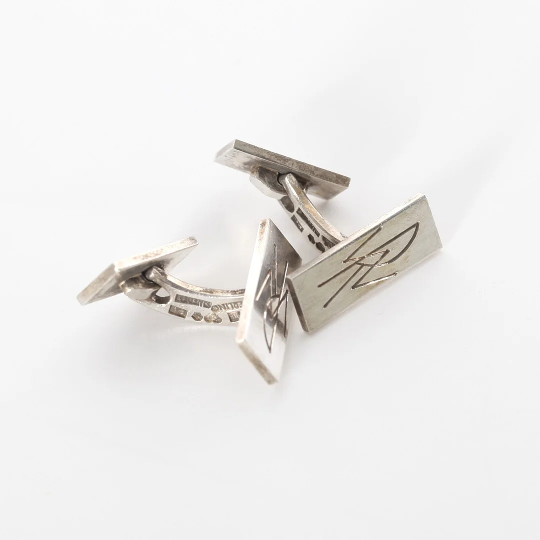 WIWEN NILSSON. 1897-1974. Manschettknappar, 1 par, sterlingsilver, 1965. — Cufflinks & Tie Pins — Auktionsverket Engelholm