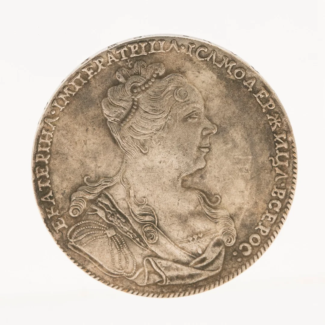 Silvermynt, Katarina I, 1 rubel, Ryssland, 1726. — Militaria/Mynt — Bukowskis