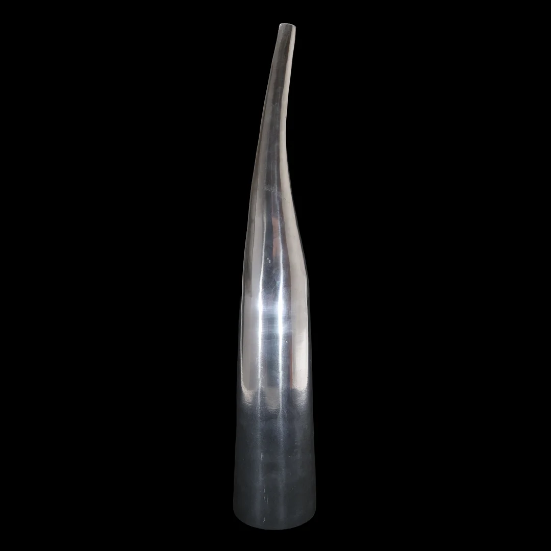 ITALIAN 1980s MINIMALIST ALUMINIUM VASE BY OVVIO OF VICENZA. — Other metals — Young's Auctions