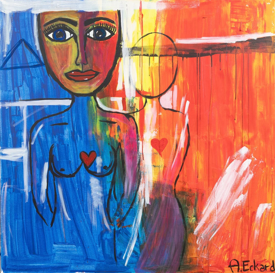 ANDERAS ECKARD. Modell, akryl på duk, signerad. — Paintings — Garpenhus Auktioner
