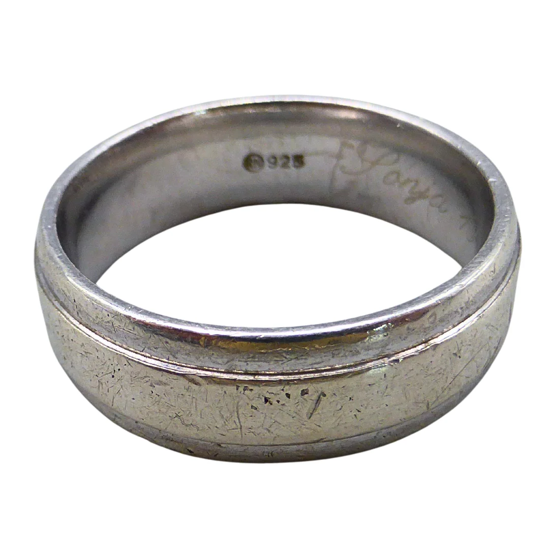 925ER-SILBERRING MIT GRAVUR. — Rings — Auktionshaus Stuber's Hammerschlag