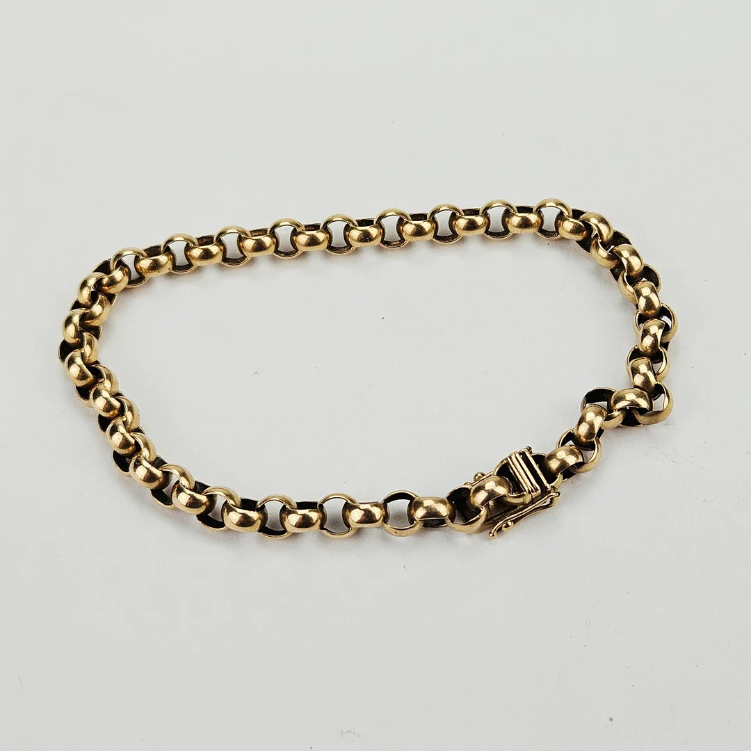ARMBAND, "Ärtlänk", guld, 18K, Jo-Ans Guld AB, Köping(1971-), vikt ca. 16 gram. — Wristwatches — Auktionshuset Thörner & Ek