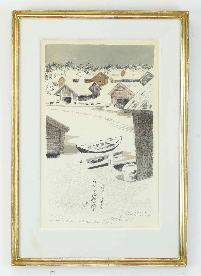 ROLAND SVENSSON. Litografi, Möja, signerad, numrerad, märkt HC. — Engravings & Prints — Hälsinglands Auktionsverk
