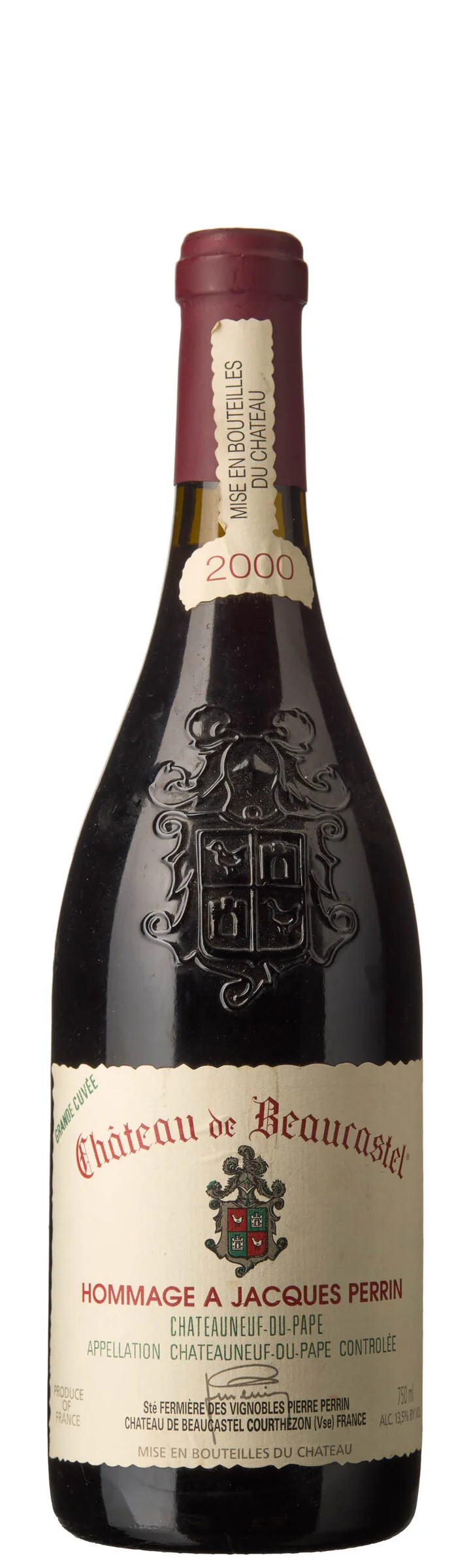 1 x Chateauneuf-du-Pape Grande Cuvee Hommage a Jacques Perrin 2000, Chateau de Beaucastel — 1 x Chateauneuf-du-Pape Grande Cuvee Hommage a Jacques Perrin 2000, Chateau de Beaucastel — Vin/Vin — Blomqvist