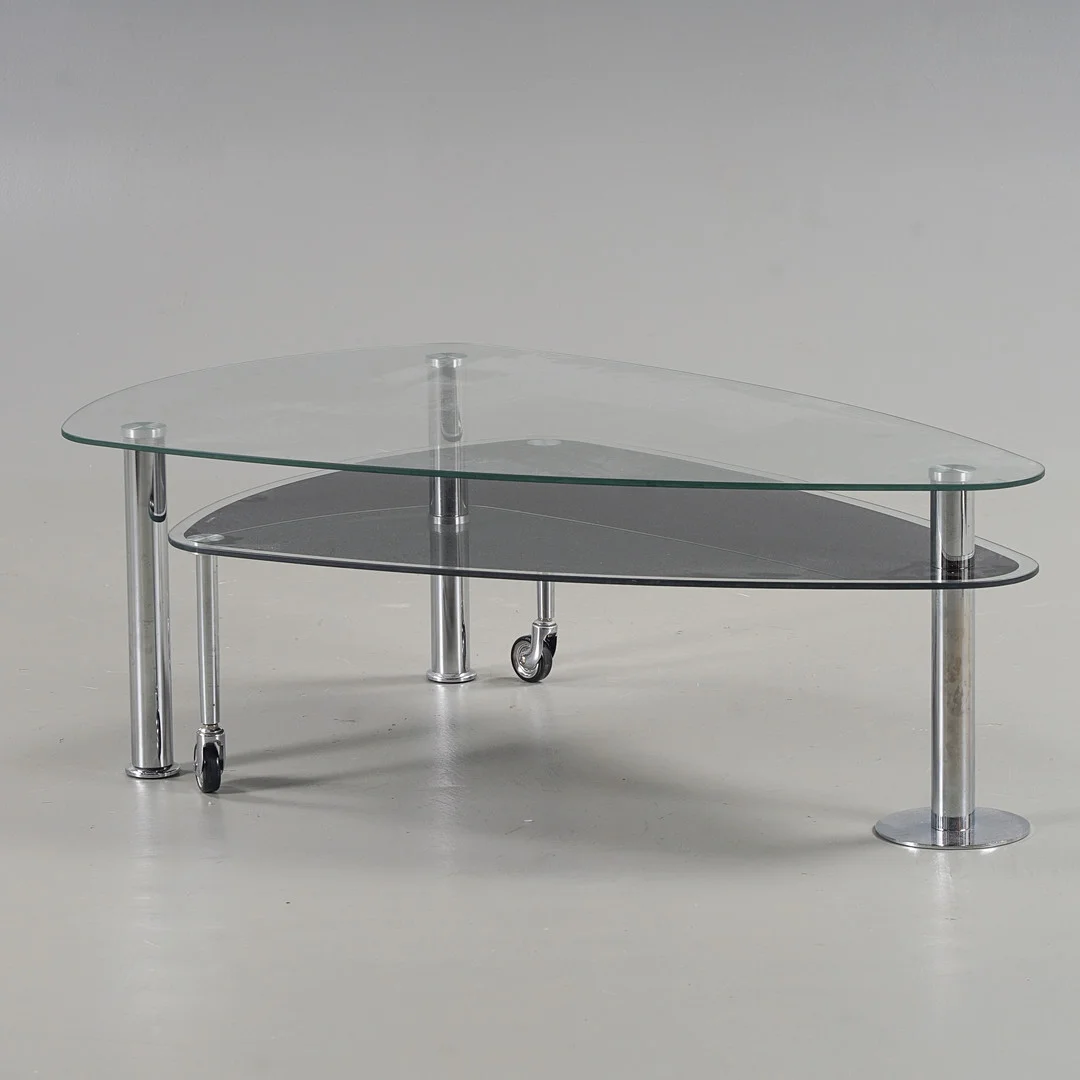 SOFFBORD Glas och krom, 2000-tal. — Coffee Tables — Karlstad Hammarö Auktionsverk
